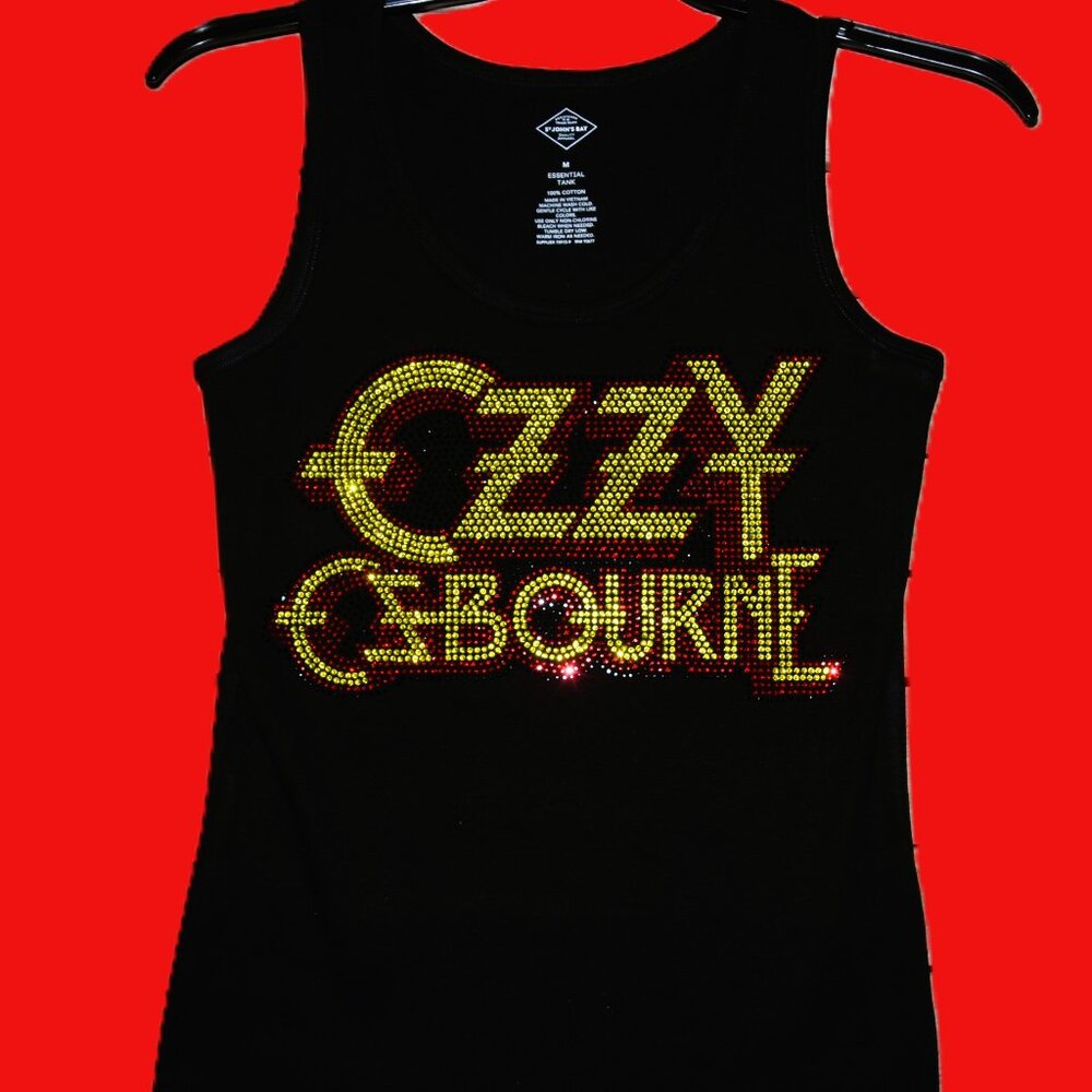 Ozzy Osbourne  Rhinestone bling sleeveless tank   XS,S,M,L,XL,XXL, … - Picture 7 of 12